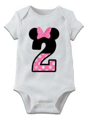 Pañalero Personalizado Con Numero Minnie Mouse