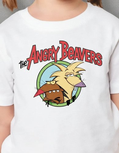 D_714685-MLA107616315863_022026-O.jpg Playera Angry Beavers Castores Cascarrabias Infantil Cartoon