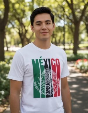 Playera Con Bandera De México Para Dama O Caballero