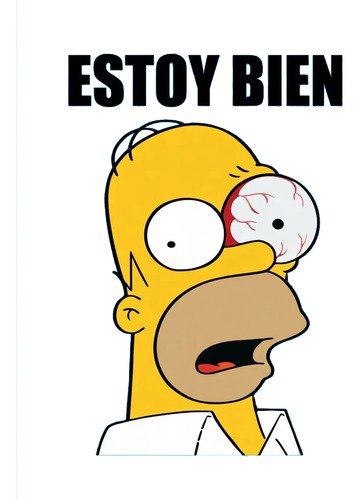 Taza Magica Homero Simson Estoy Bien Ojo Saltón 325 Ml