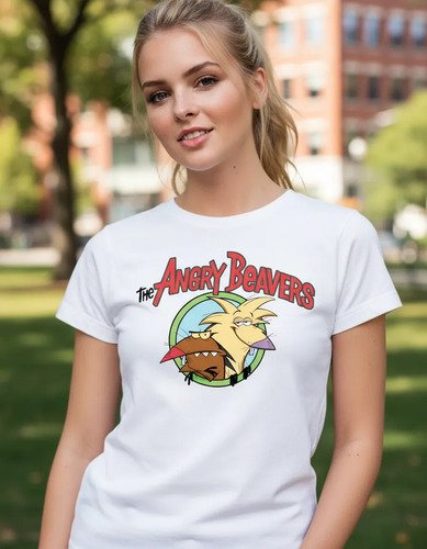 D_718875-MLA107362913717_022026-O.jpg Playera Angry Beavers Castores Cascarrabias Unisex Cartoon