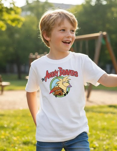 D_719754-MLA107616285641_022026-O.jpg Playera Angry Beavers Castores Cascarrabias Infantil Cartoon