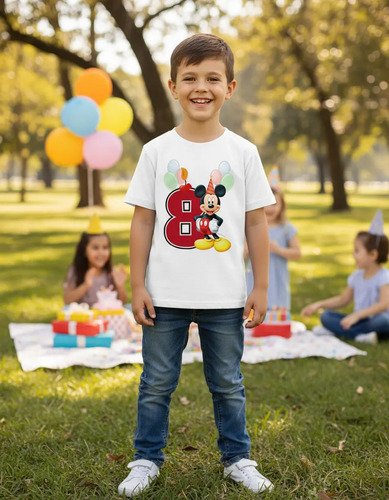 Playera Mickey Mouse Numeros Del 1 Al 10 Cumpleaños Infantil