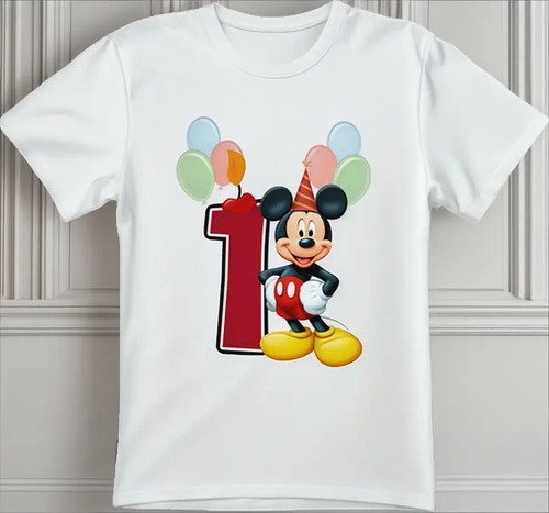 Playera Mickey Mouse Numeros Del 1 Al 10 Cumpleaños Infantil