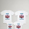 Combo 3 Playeras Y Pañalero Cars Mamá Papá Hermana Y Bebe