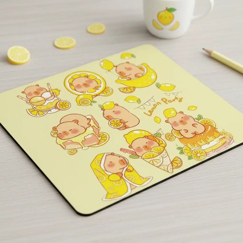 Mouse Pad Capibara Con Limones