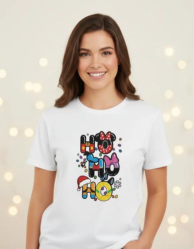 Playera Minnie Mouse Navidad Ho Ho Ho