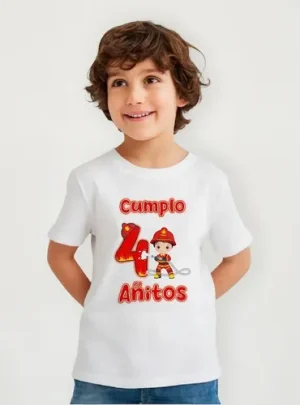 Playera De Cumpleaños De Bomberos