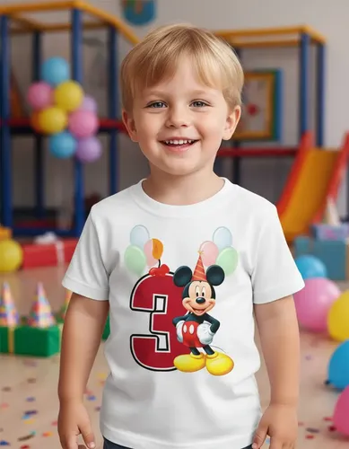 Playera Mickey Mouse Numeros Del 1 Al 10 Cumpleaños Infantil