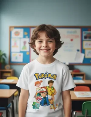 Playera Infantil De Pokemon Ash, Brock Y Misty