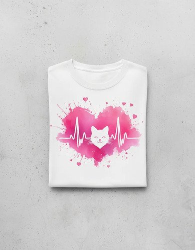 D_741363-MLM95517218422_102025-O.jpg Playera De Corazon Latidos Gatito