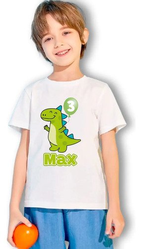 D_742351-MLM83283609578_042025-O.jpg Kit De 3 Playeras De Dinosaurio Para Cumpleaños