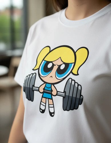 Playera Burbuja Gym Mode Chicas Superpoderosas