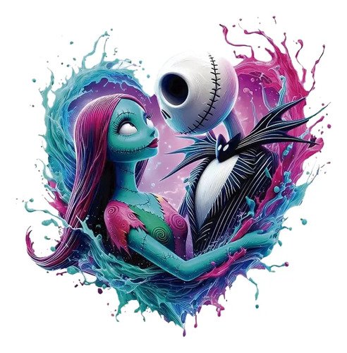 D_742700-MLM79203188058_092024-O.jpg Playera Jack Y Sally Halloween Unisex