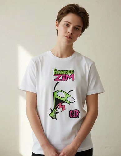 D_748401-MLM94886475895_102025-O.jpg Playera Invasor Zim Personaje De Gir Unisex