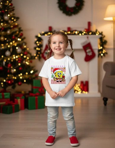 D_750766-MLM98574788689_112025-O.jpg Playera De Navidad Bob Esponja Infantil