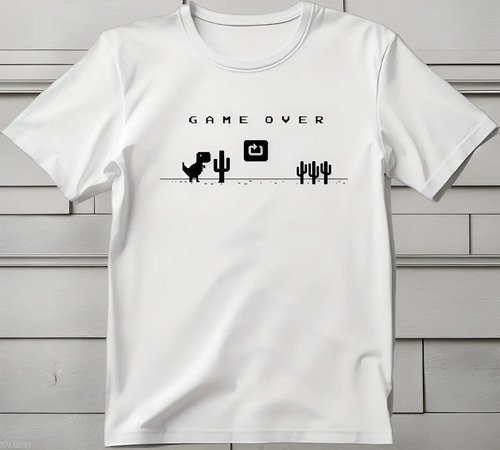 D_752680-MLM86822350545_062025-O.jpg Playera Dinosaurio Game Over