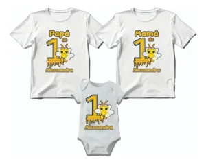 D_752859-MLM83424808304_042025-O.webp Kit De 2 Playeras + 1 Pañalero De Abejita Chiquitita