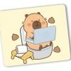 Mouse Pad Capibara En El Baño