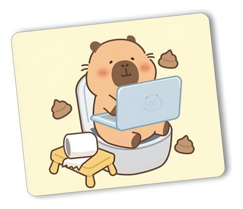 Mouse Pad Capibara En El Baño