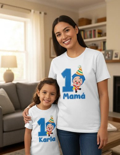 D_755512-MLM93621963760_102025-O.jpg Kit De 4 Playeras + 1 Pañalero De Plim Plim