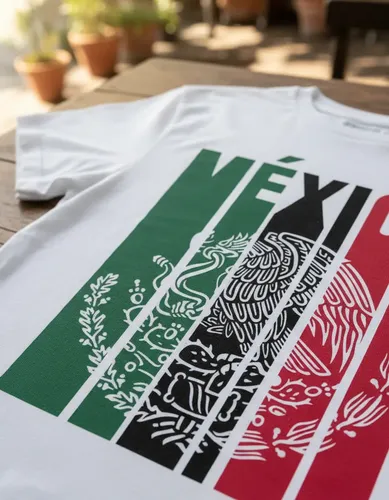 D_756061-MLM93871980007_102025-O.webp Playera Con Bandera De México Para Dama O Caballero