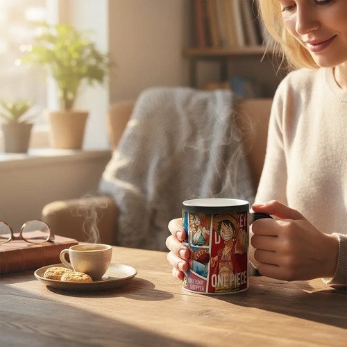 Taza Magica One Piece Personajes 325 Ml Regalo