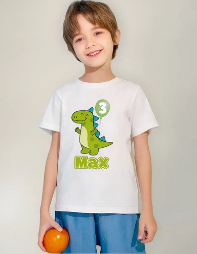 D_756316-MLM90390357345_082025-O.jpg Kit Familiar 3 Playeras + 1 Pañalero Cumpleaños Dinosaurio