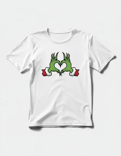 Playera Infantil Grinch Corazon Navidad