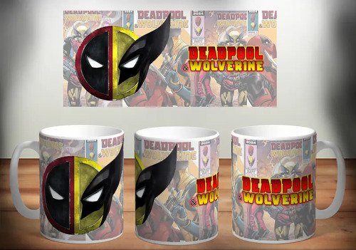 Taza Deadpool 3 Wolverine Ceramica 355 Ml