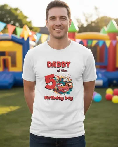 Combo 3 Playeras Y Pañalero Cars Mamá Papá Hermana Y Bebe