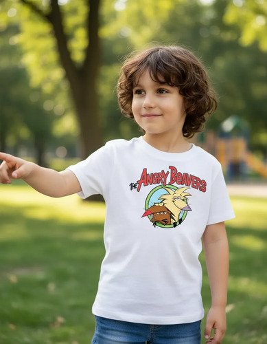 D_766799-MLA107363906111_022026-O.jpg Playera Angry Beavers Castores Cascarrabias Infantil Cartoon