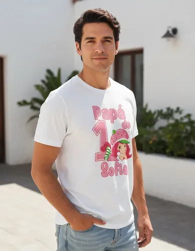 Kit 2 Playeras Rosita Fresita Cumpleaños Personalizadas