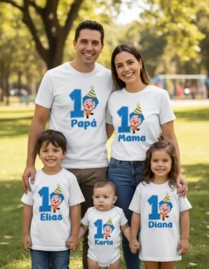 D_773309-MLM93622213728_102025-O.jpg Kit De 4 Playeras + 1 Pañalero De Plim Plim