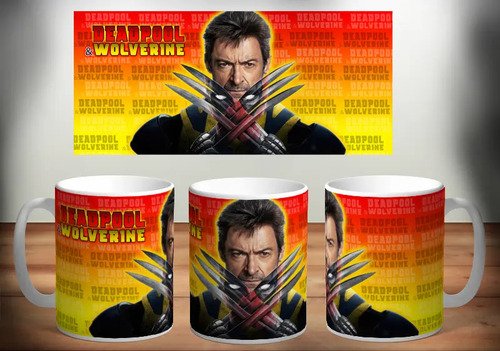 Taza Deadpool 3 Wolverine Ceramica 355 Ml