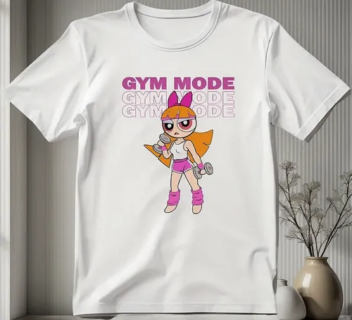 Playera Burbuja Gym Mode Chicas Superpoderosas