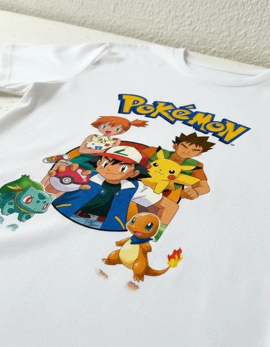 Playera Infantil De Pokemon Ash, Brock Y Misty