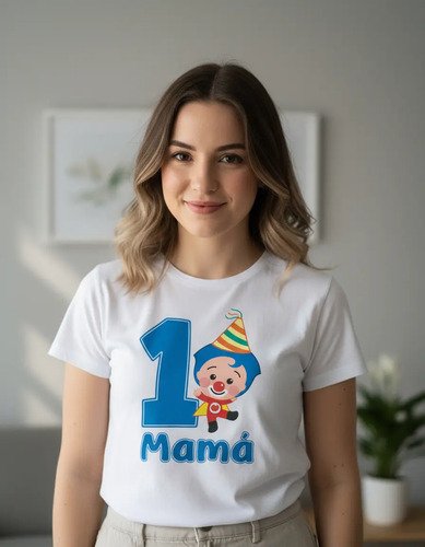 D_782852-MLM93572302162_102025-O.jpg Combo 3 Playeras De Plim Plim Con Gorrito Papa Mama E Hijo