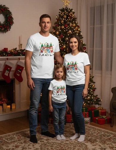 Kit De 2 Playeras Unisex + 1 Infantil Bluey Family Friends