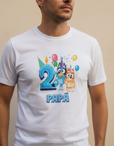 D_789720-MLM93754558882_102025-O.jpg Combo 8 Playeras Y 1 Pañalero Bluey Mamá Papá Hermana Y Bebe