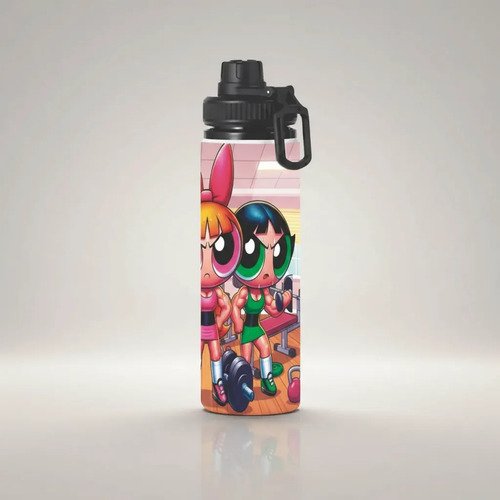 D_794239-MLA114087161035_072026-O.jpg Botella De Agua 750ml Aluminio - Chicas Superpoderosas Gym