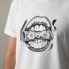 Playera Unisex Labios Y Dólar Imagen Sublime