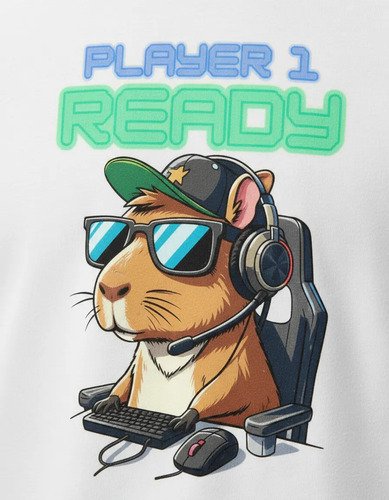 Playera Infantil Capibara Gamer