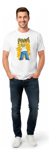 D_799892-MLM92827080714_092025-O.jpg Playera Los Simpsons De Papá Dia Del Padre Homer