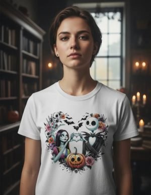 D_802598-MLM95747315545_102025-O.jpg Playera Jack Y Sally Halloween Unisex