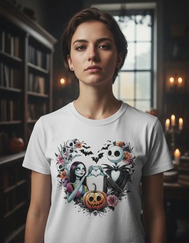 D_802598-MLM95747315545_102025-O.jpg Playera Jack Y Sally Halloween Unisex