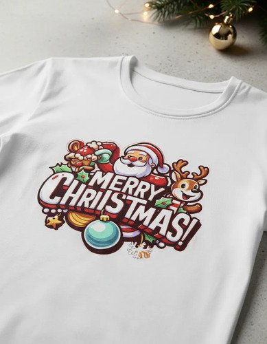 Playera Navidad Santa Claus Merry Christmas