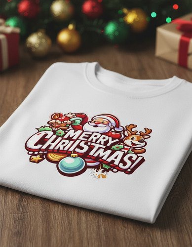 Playera Navidad Santa Claus Merry Christmas