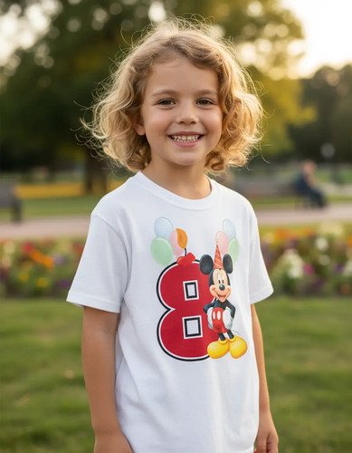 Playera Mickey Mouse Numeros Del 1 Al 10 Cumpleaños Infantil