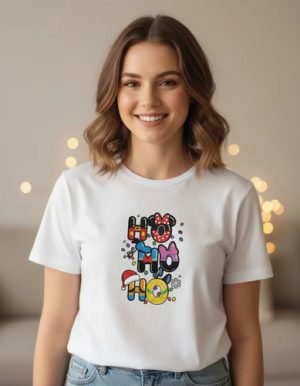 D_816480-MLM94607419619_102025-O.jpg Playera Minnie Mouse Navidad Ho Ho Ho